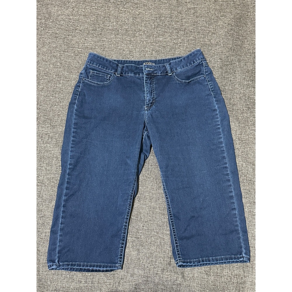 Riders by Lee Women's 16 Medium Blue Denim Crop Capris Stretch